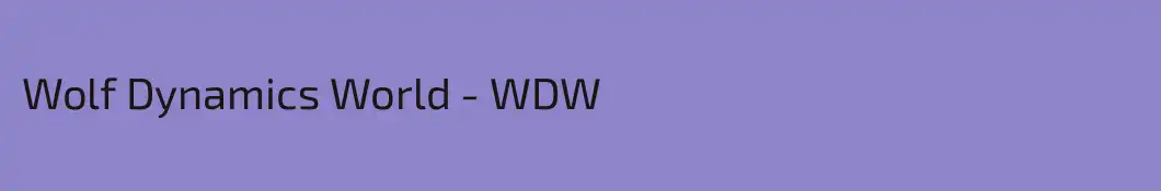 Wolf Dynamics World - WDW